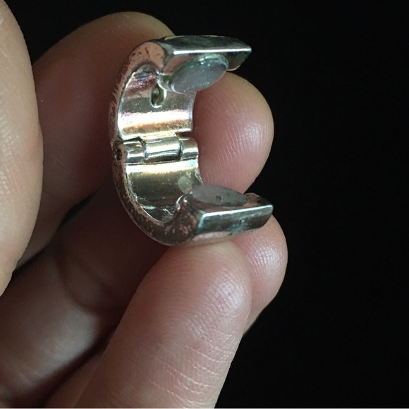 VINTAGE Monet Gold and Silver Tone Clip On Earrings - Picture 5 of 11